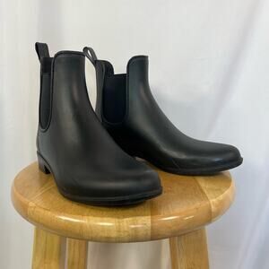 Storm by Cougar Women's Black Ankle Pull-On Rainboots Size 8